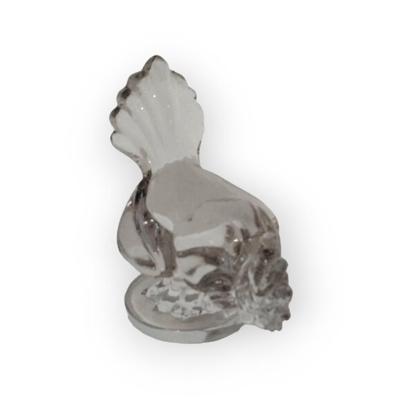 Vintage Viking Clear Glass Rooster Figurine - Perfect Condition - Picture 6 of 11